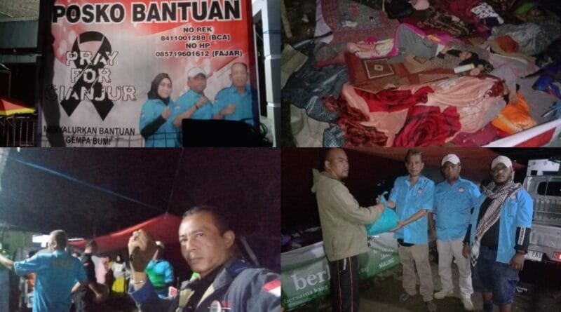 Wujudkan Kepedulian Sosial, IPWL GMDM Kirim Bantuan Langsung ke Pengungsian Korban Gempa Bumi Cianjur