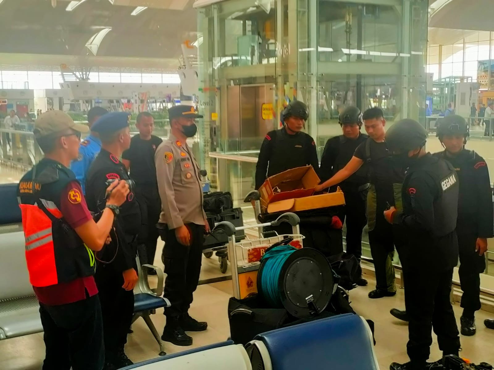 Polresta Deli Serdang Hadir Giat Airport Emergency Exeecise Dan Airport Security Exercise Bandara KNIA