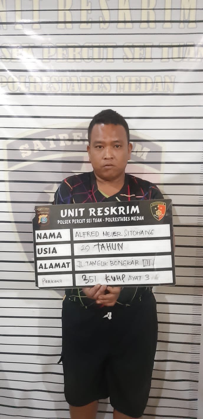 Aniaya Korban Hingga Tewas, Diciduk Unit Reskrim Polsek Percut Sei Tuan
