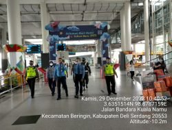 Personil Polsek Kawasan Bandara Kuala Namu Giat Patroli Ops Lilin Toba 2022