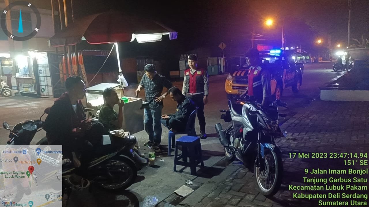 Sat Samapta Polresta Deli Serdang Giat Patroli Blue Light
