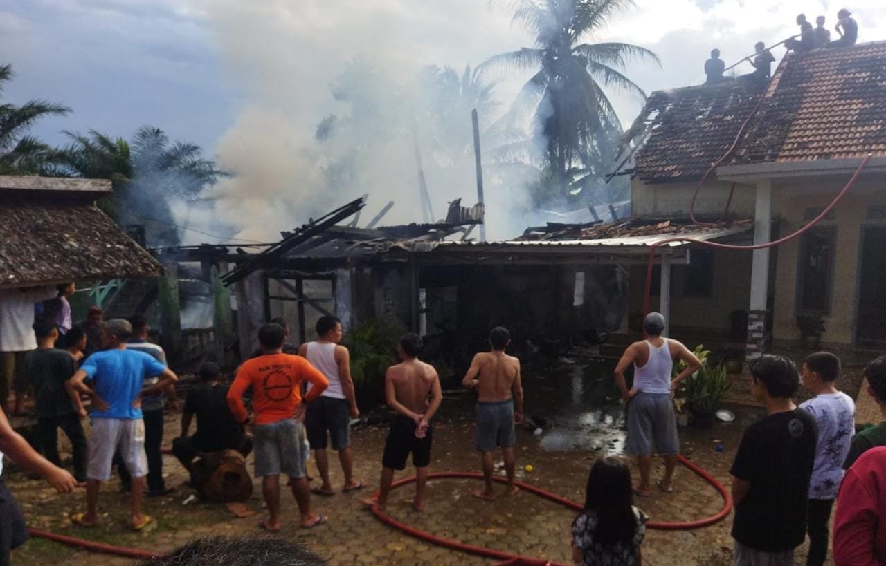 SIJAGO MERAH MELALAP DUA UNIT RUMAH WARGA SIJAGO MERAH MELALAP DUA UNIT RUMAH WARGA