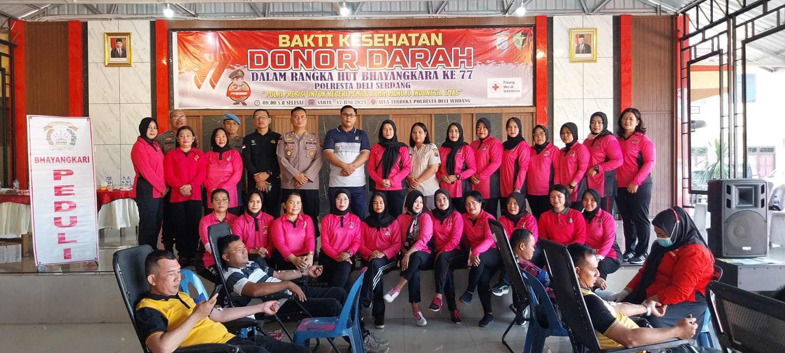 HUT Bhayangkara ke-77, Polresta Deli Serdang Gelar Donor Darah