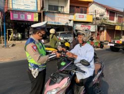 Operasi Zebra Musi 2023 Sat lantas polres Ogan Ilir Sosialisasikan Tertib Berlalu Lintas dan Tertib Pajak kendaraan.