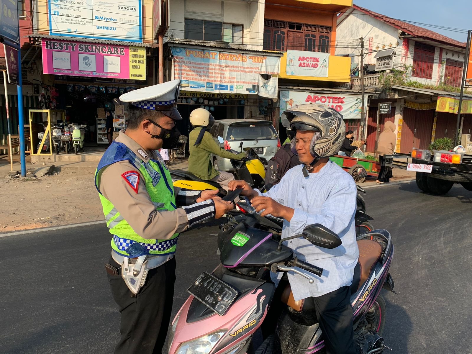 Operasi Zebra Musi 2023 Sat lantas polres Ogan Ilir Sosialisasikan Tertib Berlalu Lintas dan Tertib Pajak kendaraan.