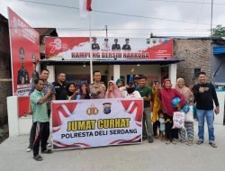 Jum’at Curhat Polresta Deli Serdang Di Posko Kampung Bersih Narkoba