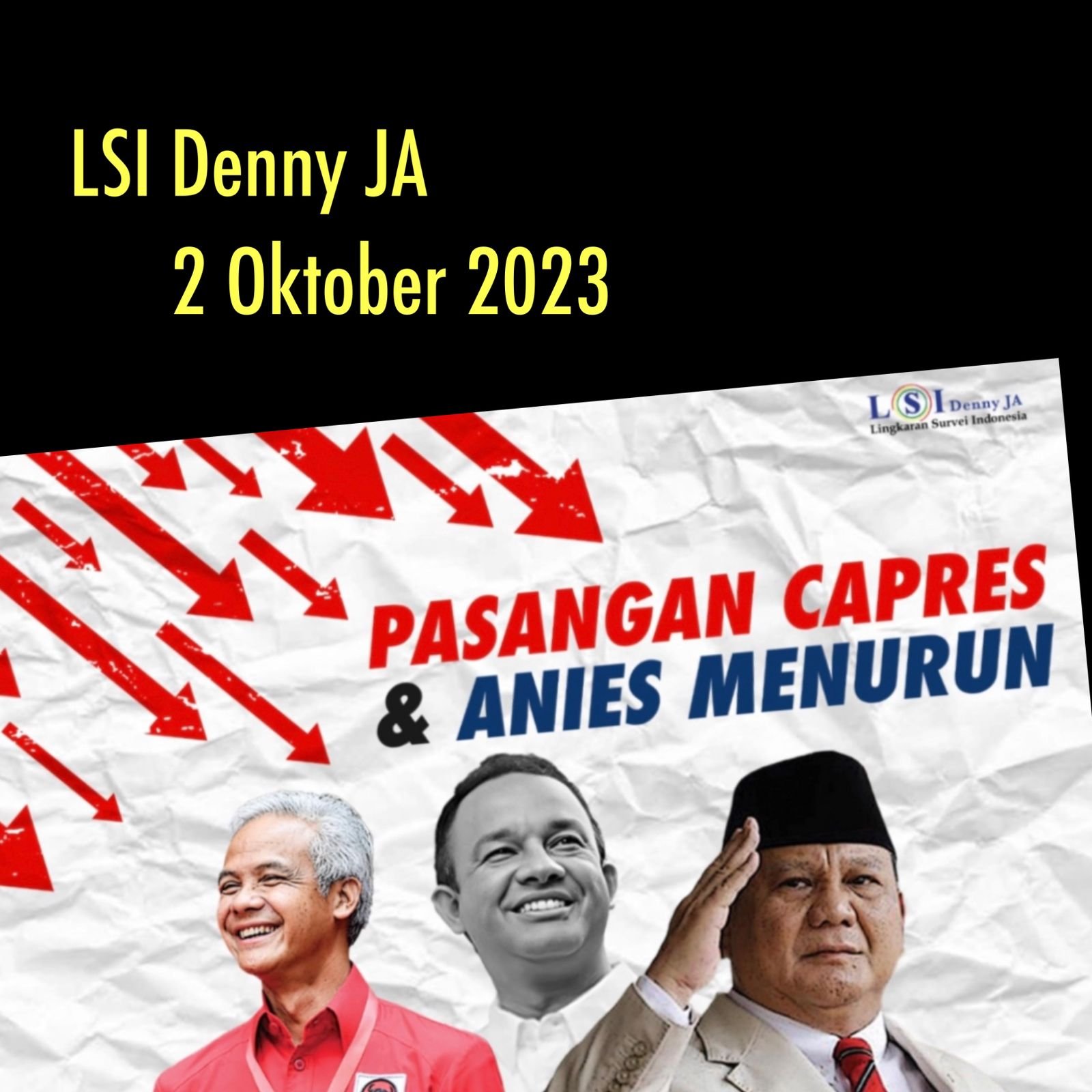 PASANGAN CAPRES DAN ANIES YANG MENURUN