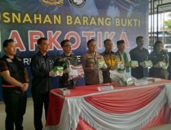 Polresta Deli Sedang Musnahkan Barang Bukti Sabu, Pil Ektasi Dan Happy Five