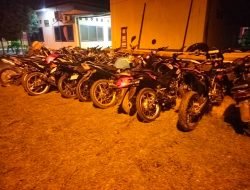 Operasi Sikat Toba, Polsek Pagar Merbau Amankan 11 Sepedamotor Tanpa Dokumen Dan Knalpot Blong