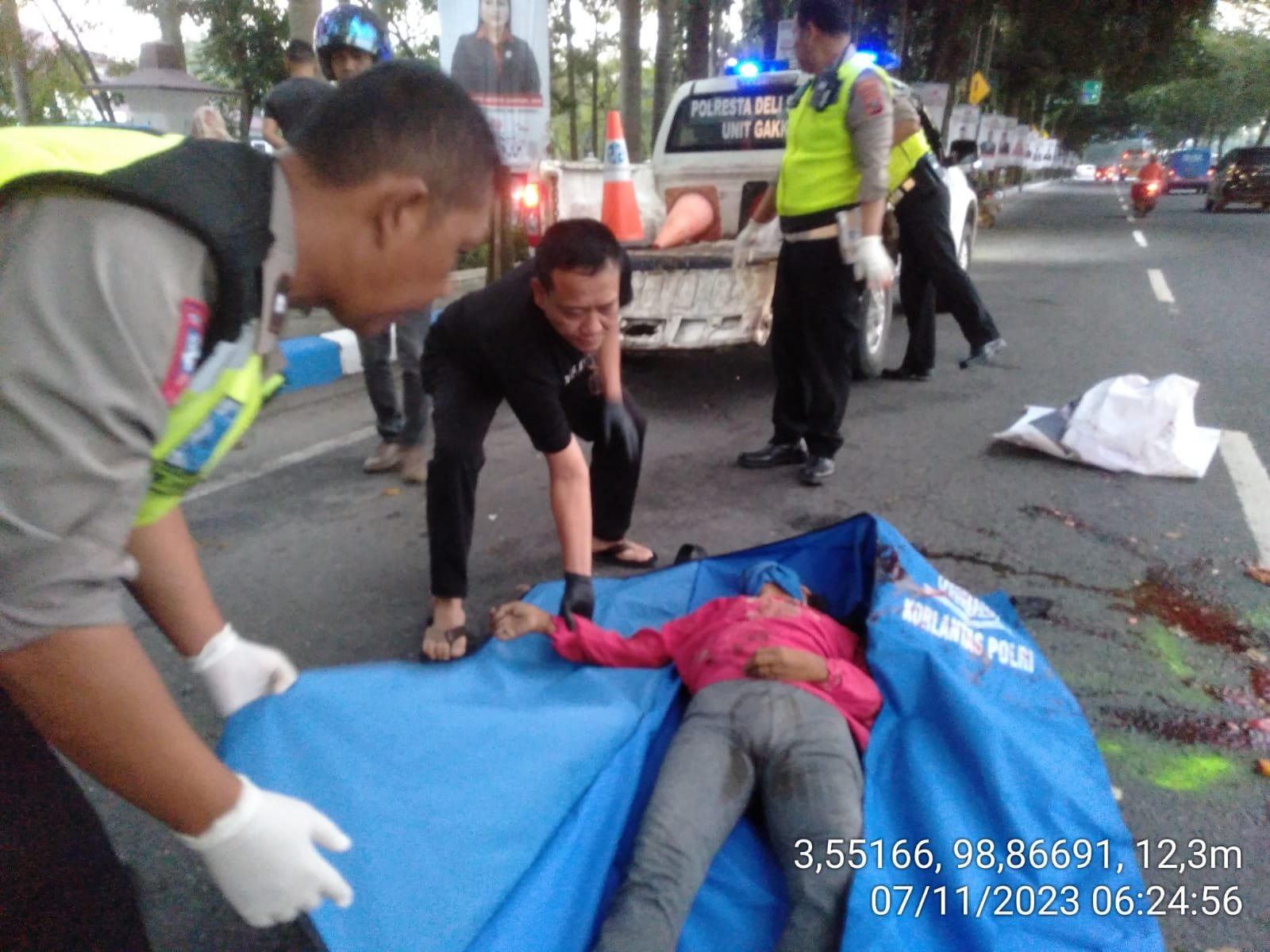 Diduga Korban Tabrak Lari, Wanita Pejalan Kaki Tewas Ditempat