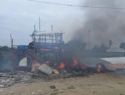 Polsek Percut Sei Tuan Grebek Kampung Narkoba Dan Musnakan Gubuk Tempat Pemakaian Narkoba