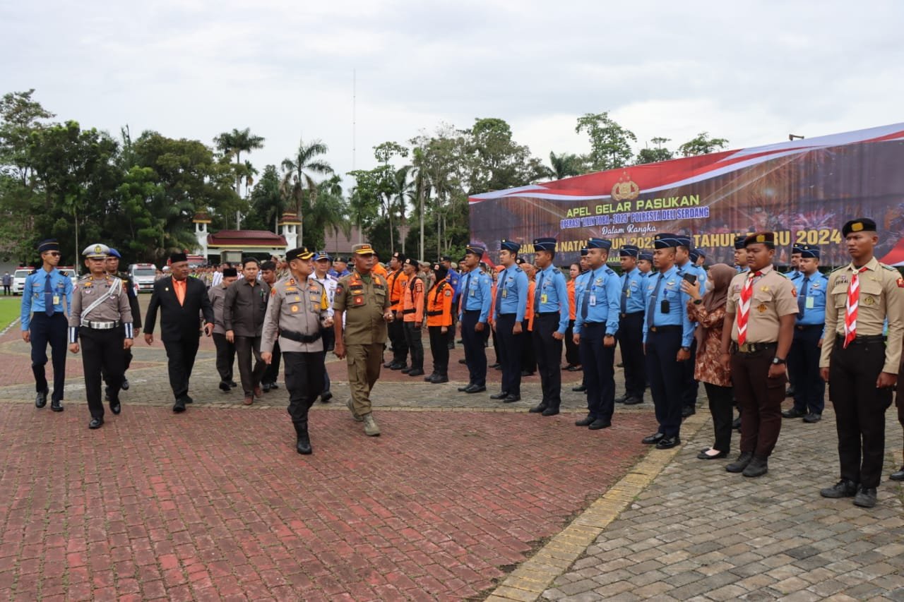 Apel Gelar Pasukan Operasi Lilin Toba 2023 Polresta Deli Serdang