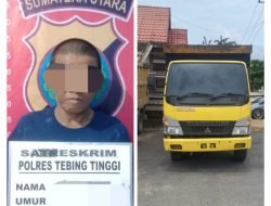 Bawa Kabur Truk Majikan, Buruh Harian Diciduk Sat Reskrim Polres Tebing Tinggi