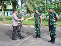 Jalin Silaturahmi, Kapolresta Deli Serdang Berkunjung Ke Batalyon Infanteri 121/MK.