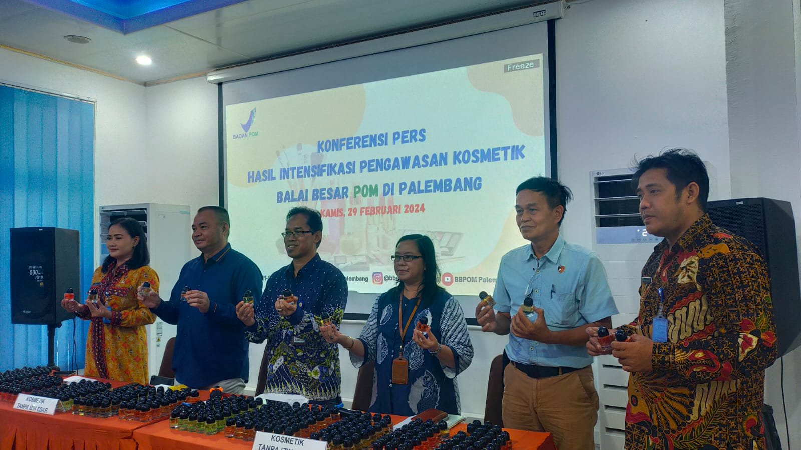 BBPOM di Palembang Melakukan Intensifikasi Pengawasan Kosmetik di Sumatera Selatan tahun 2024 BBPOM di Palembang Melakukan Intensifikasi Pengawasan Kosmetik di Sumatera Selatan tahun 2024