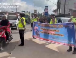 SATLANTAS POLRES OGAN ILIR MENGGELAR HARI KEDUA OPERASI KESELAMATAN MUSI 2024