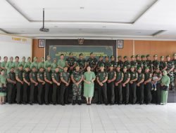 Danyonif 121/MK Pimpin Upacara Korps Raport Kenaikan Pangkat