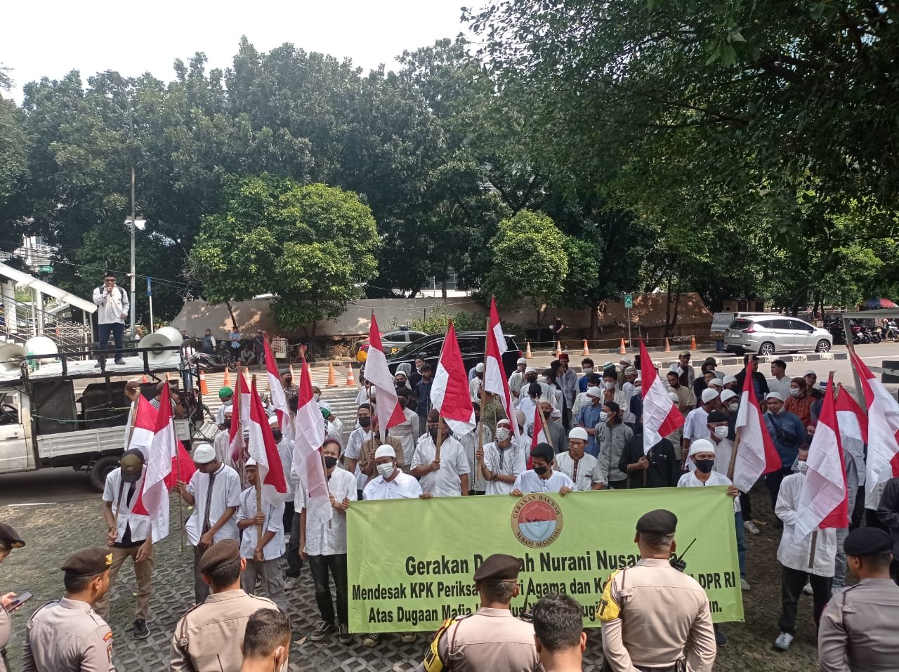 GDNNusa Aksi di KPK Periksa Menag dan Ketua Komisi VIII DPR Terkait Kuota Haji Plus 2024