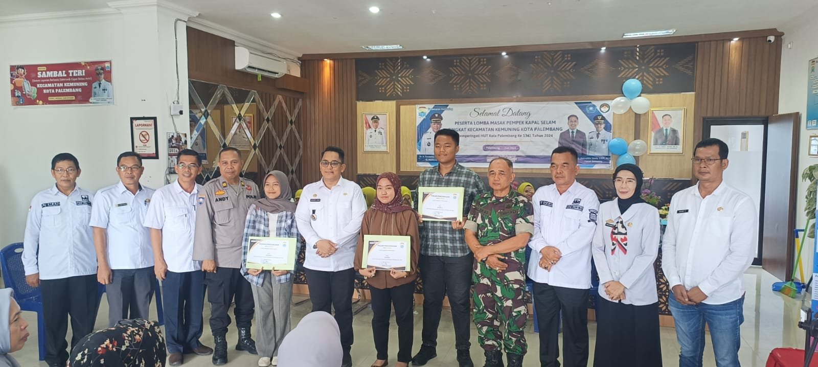 Meriahkan HUT Kota Palembang, Kecamatan Kemuning Gelar Lomba Masak Pempek Kapal Selam