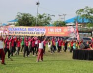 Dalam Rangka Menyambut HUT Bhayangkara Ke-78, Polresta Deli Serdang Selenggarakan Olahraga Bersama
