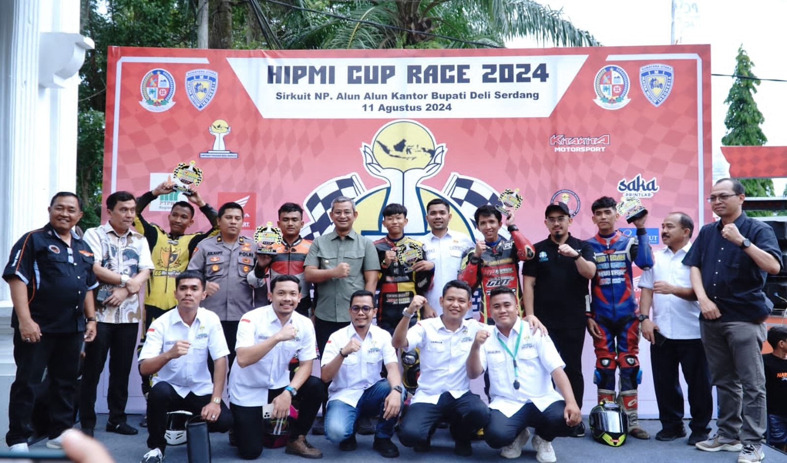 HIPMI Cup Race, Sepedamotor Pembalap Hantam Pembatas Jalan, 6 Luka