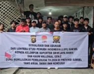 LSPI Sumsel Menggelar Sosialisasi Dan Edukasi Terhadap 3 Kelompok Suporter Sriwijaya FC Guna Mewujudkan Pemilu Aman, Damai dan Kondusif.