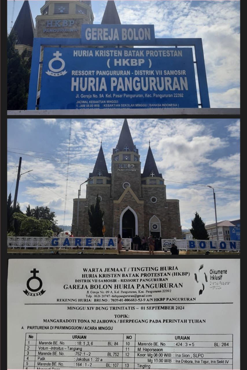 Ibadah Minggu XIV Dung Trinitatis Di HKBP Pangururan Gereja Bolon