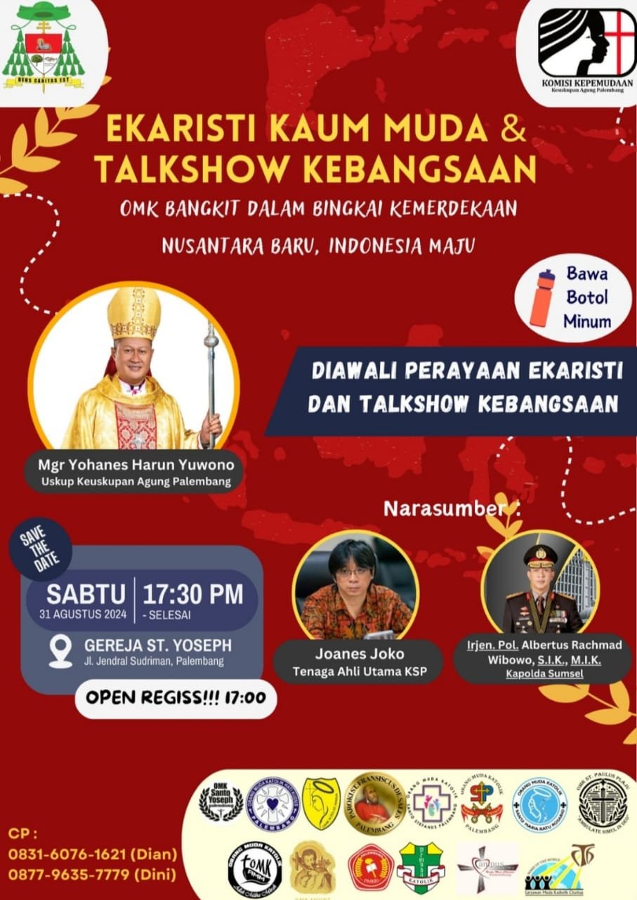 Irjen.Pol Albertus Rahmad Wibowo, S.I.K, M.I.K (Kapolda Sumsel): Orang Muda Katolik Jadilah Garam Disemua Bidang Irjen.Pol Albertus Rahmad Wibowo, S.I.K, M.I.K (Kapolda Sumsel): Orang Muda Katolik Jadilah Garam Disemua Bidang