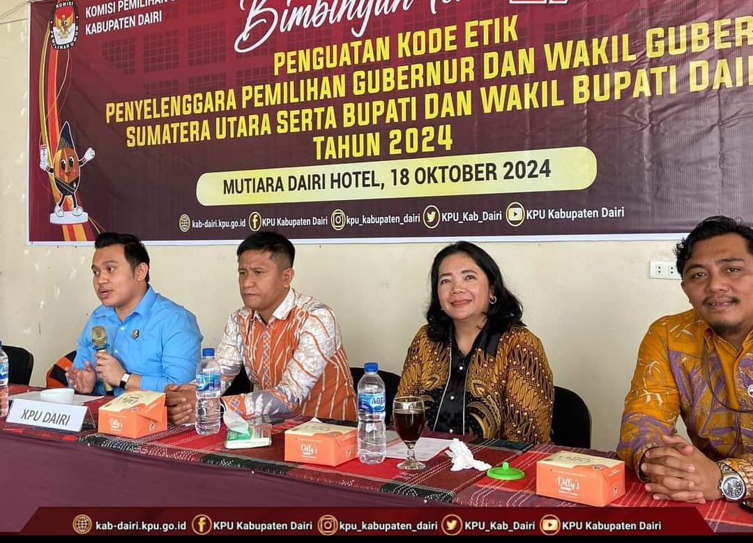 KPU Dairi Selenggarakan Bimbingan Teknis Penguatan Kode Etik Penyelenggara Pilkada