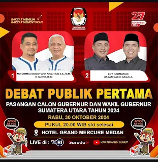 KPU Sumut Gelar Debat Publik, Ajang Adu Cerdas dan Simpati Warga, Siapakah Pemenangnya (?)
