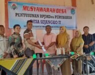 Pemdes Desa Sejangko ll kecamatan Rantau Panjang kabupaten Ogan Ilir Mengelar Musdes
