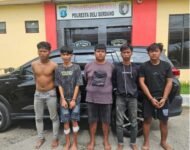 Tim Bringas Polresta Deli Serdang, Ringkus 5 Pelaku Begal 1 Dipelor, Sopirnya Lari Ke Kepri