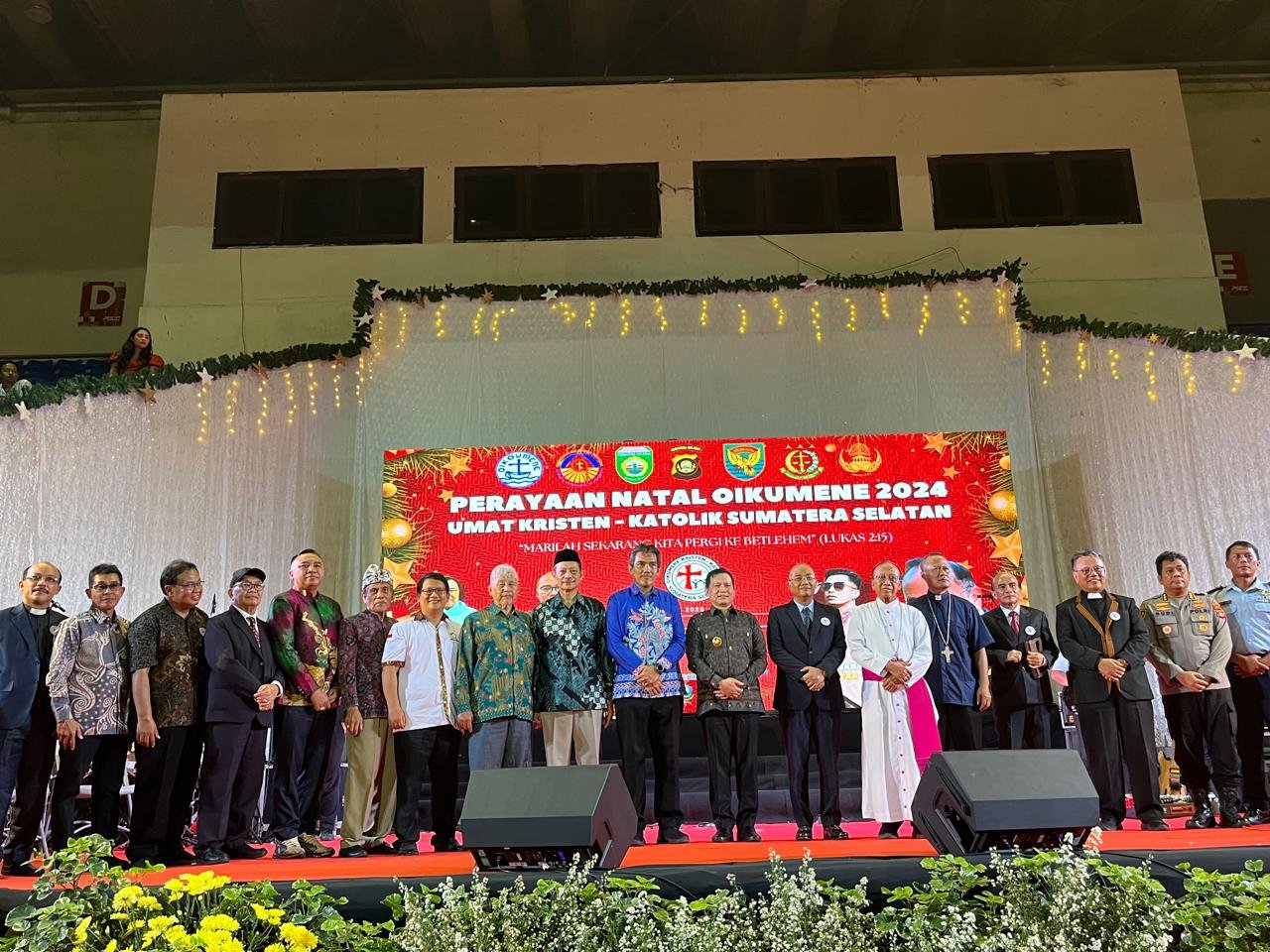 Perayaan Natal Oikumene TNI POLRI ASN Sumsel di PSCC Palembang