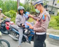 Satlantas Polresta Deli Serdang Gelar Sosialisasi Keselamatan Berlalu Lintas Dalam Operasi Keselamatan Toba-2025