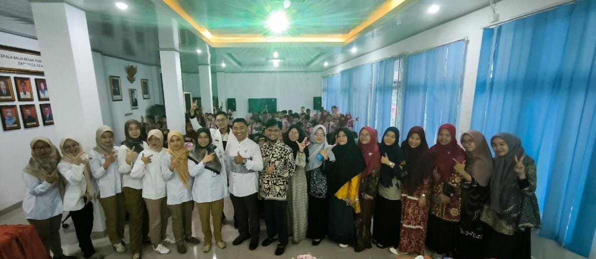 Bersama BPOM Palembang cerdaskan Generasi Emas. Bersama Indonesia Maju Menuju Indonesia Emas 2045
