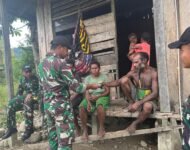Satgas Yonif 641/Bru Laksanakan Anjangsana Di Distrik Benawa