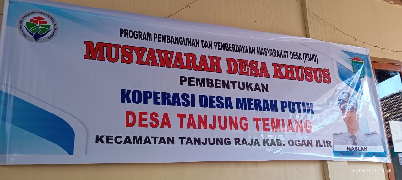 Desa Tanjung Temiang Melaksanakan Musdesus Koperasi Merah Putih
