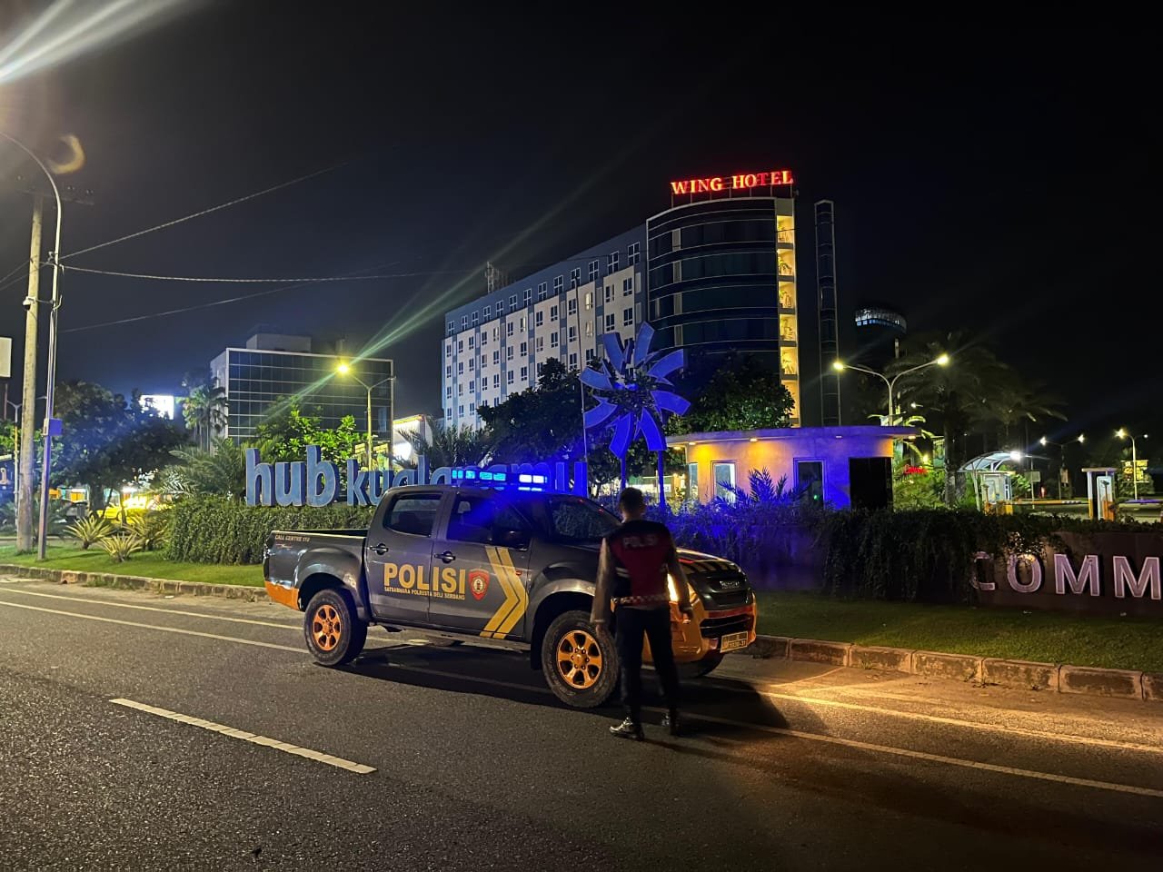 Polresta Deli Serdang Laksanakan Patroli Blue Light