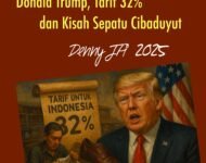 DONALD TRUMP, TARIF 32 PERSEN DAN KISAH SEPATU CIBADUYUT