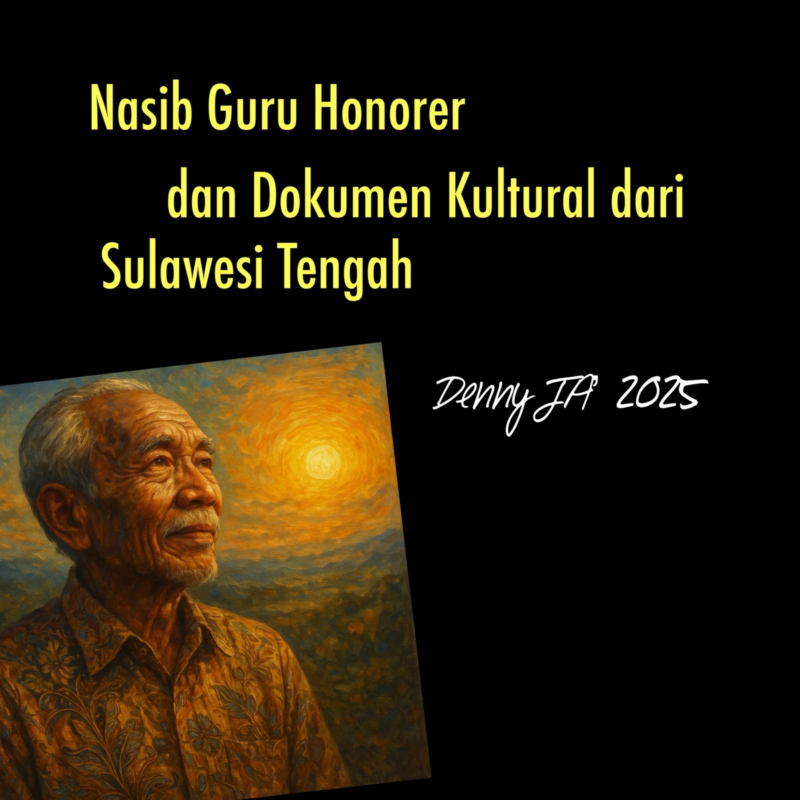 NASIB GURU HONORER DAN DOKUMEN KULTURAL DARI SULAWESI TENGAH - Pengantar Buku Antologi Puisi Satupena Sulteng: Melukis Pelangi di Bumi Banggai NASIB GURU HONORER DAN DOKUMEN KULTURAL DARI SULAWESI TENGAH - Pengantar Buku Antologi Puisi Satupena Sulteng: Melukis Pelangi di Bumi Banggai