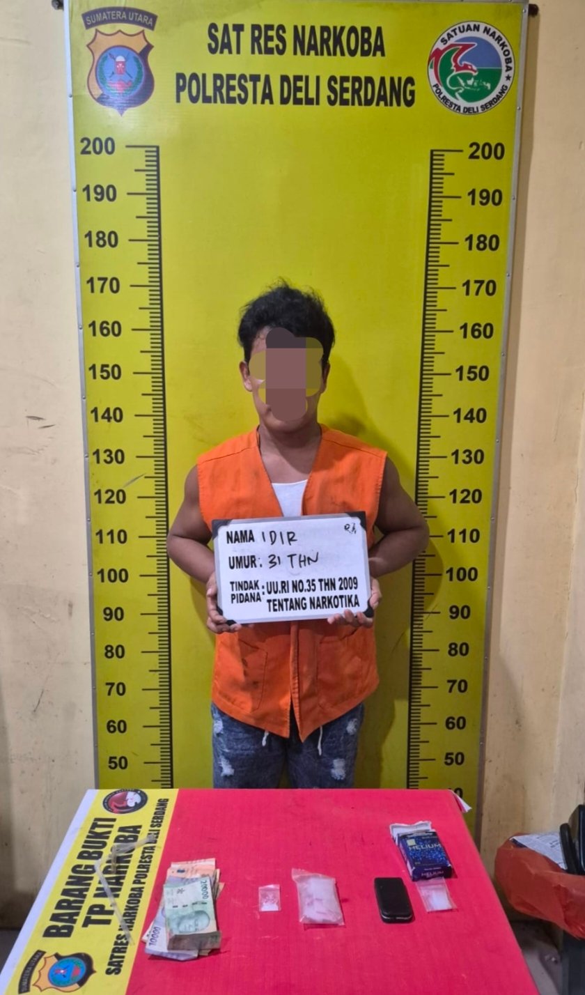 Satres Narkoba Polresta Deli Serdang Amankan Penjual Sabu Didalam Rumah