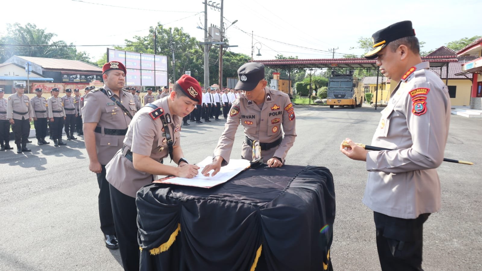 Kapolresta Deli Serdang Pimpin Sertijab Kasat Reskrim dan Dua Kapolsek Jajaran