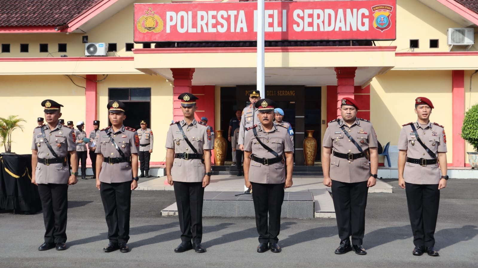 Kapolresta Deli Serdang Pimpin Sertijab Kasat Reskrim dan Dua Kapolsek Jajaran