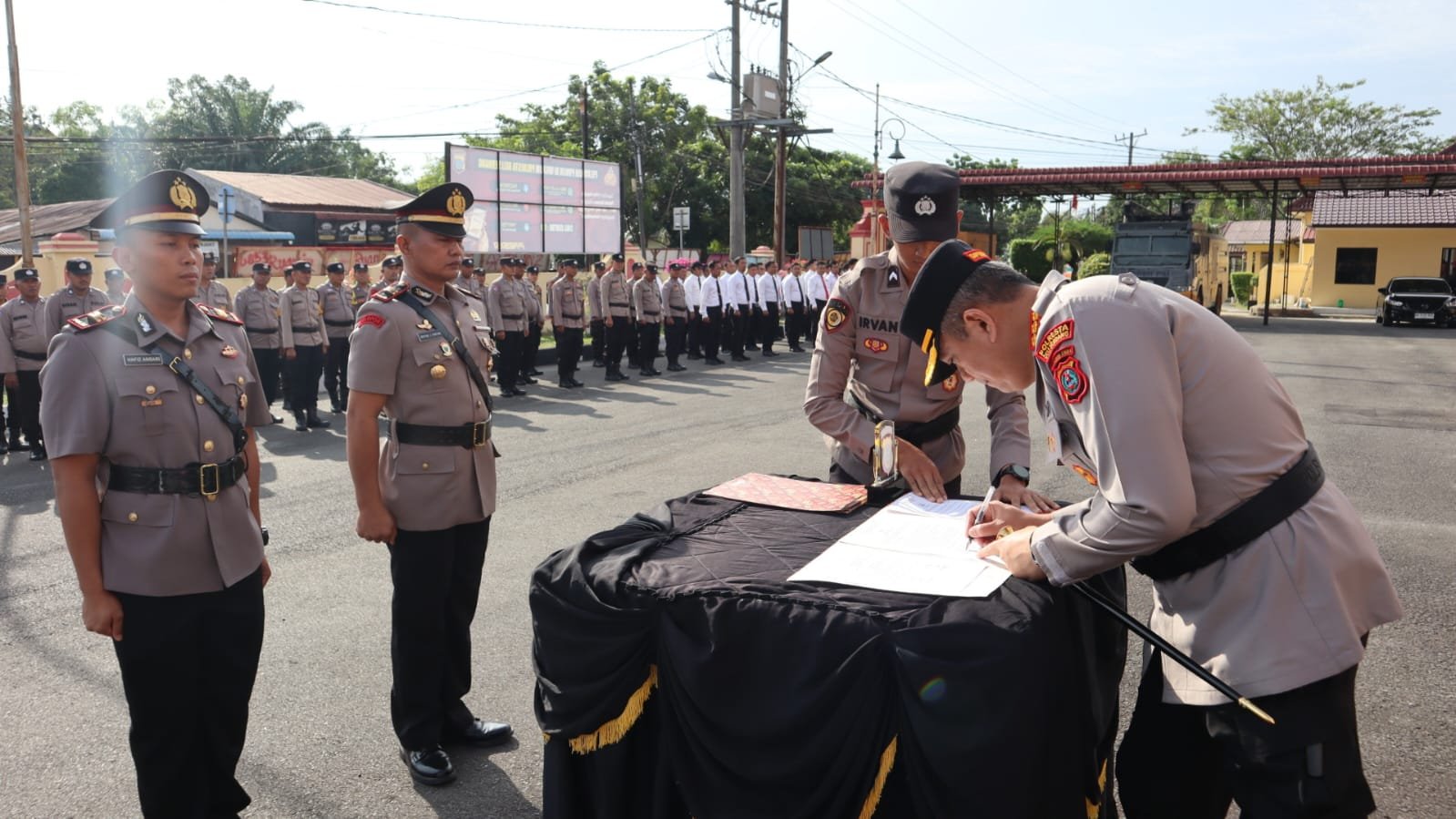 Kapolresta Deli Serdang Pimpin Sertijab Kasat Reskrim dan Dua Kapolsek Jajaran