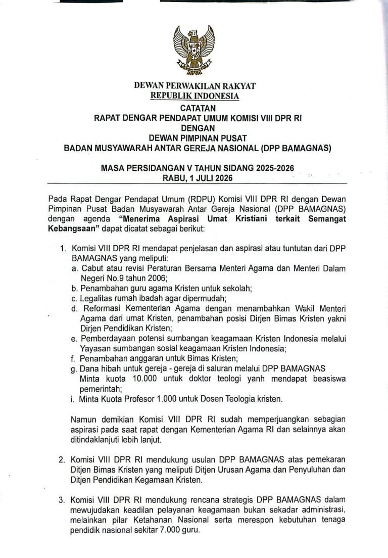 Rakernas V BAMAGNAS Makassar: Japarlin Marbun Suarakan Aspirasi Umat Kristen, Bahas Rakernas VI di Bangkok