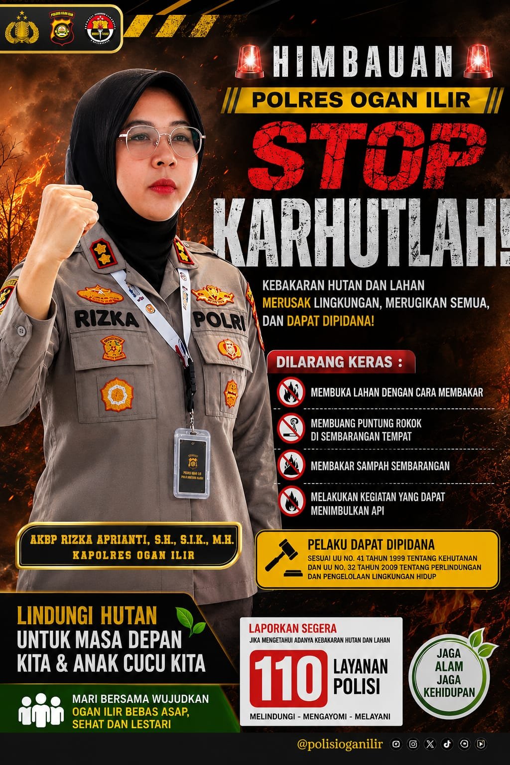 Kapolres Ogan Ilir Himbau Masyarakat Stop Karhutlah: Lindungi Hutan untuk Masa Depan Anak Cucu Kapolres Ogan Ilir Himbau Masyarakat Stop Karhutlah: Lindungi Hutan untuk Masa Depan Anak Cucu