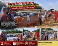 Angin Kencang Robohkan Sebagian Tenda Resepsi di Sejangko II, Nihil Korban Jiwa