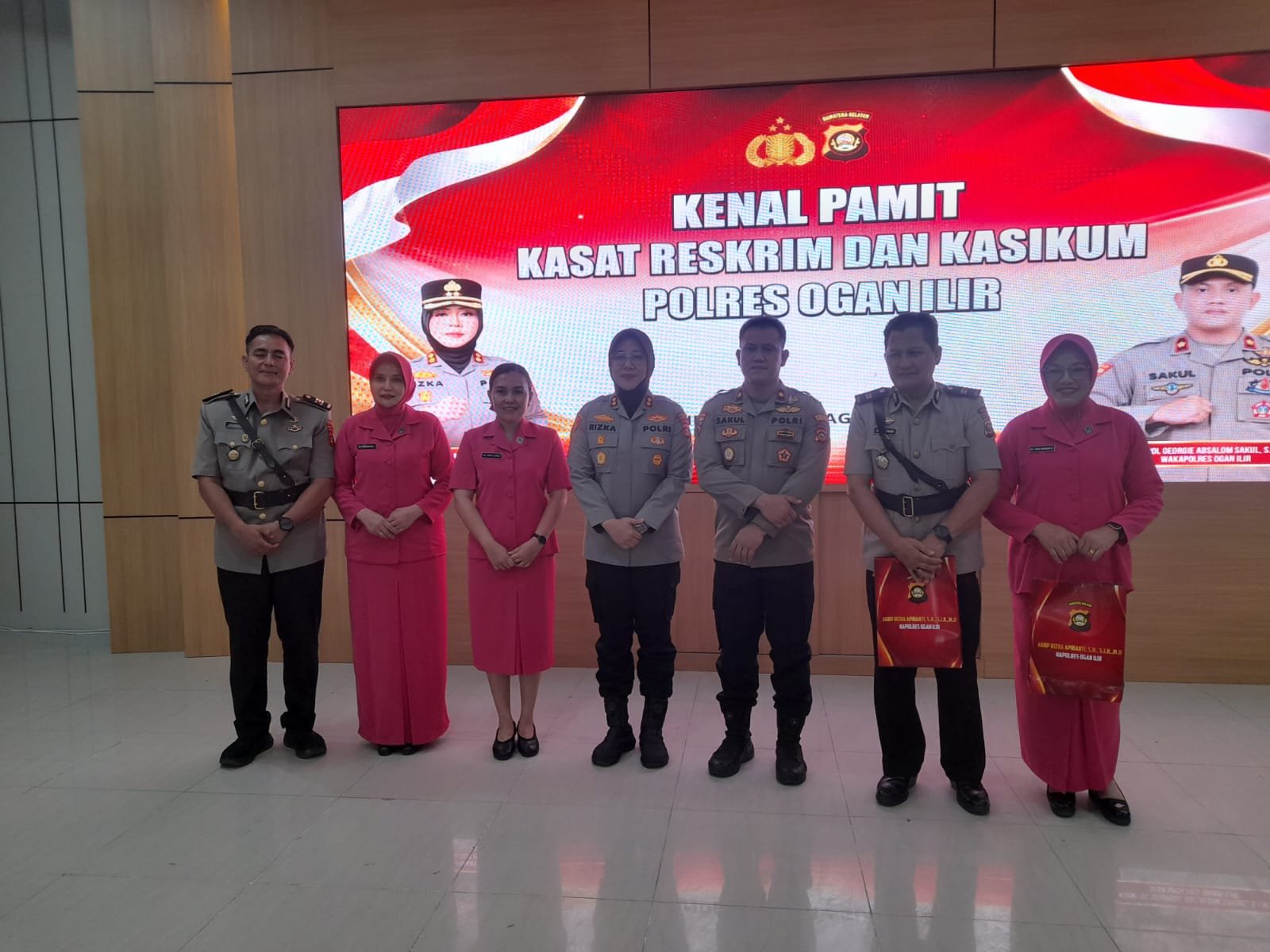 KENAL PAMIT KASAT RESKRIM DAN KASI HUKUM, POLRES OGAN ILIR PERTAHANKAN SINERGI DAN KEKELUARGAAN