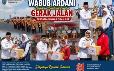 WABUB ARDANI HADIRI GERAK JALAN MERIAHKAN HUT KEMERDEKAAN RI KE-81