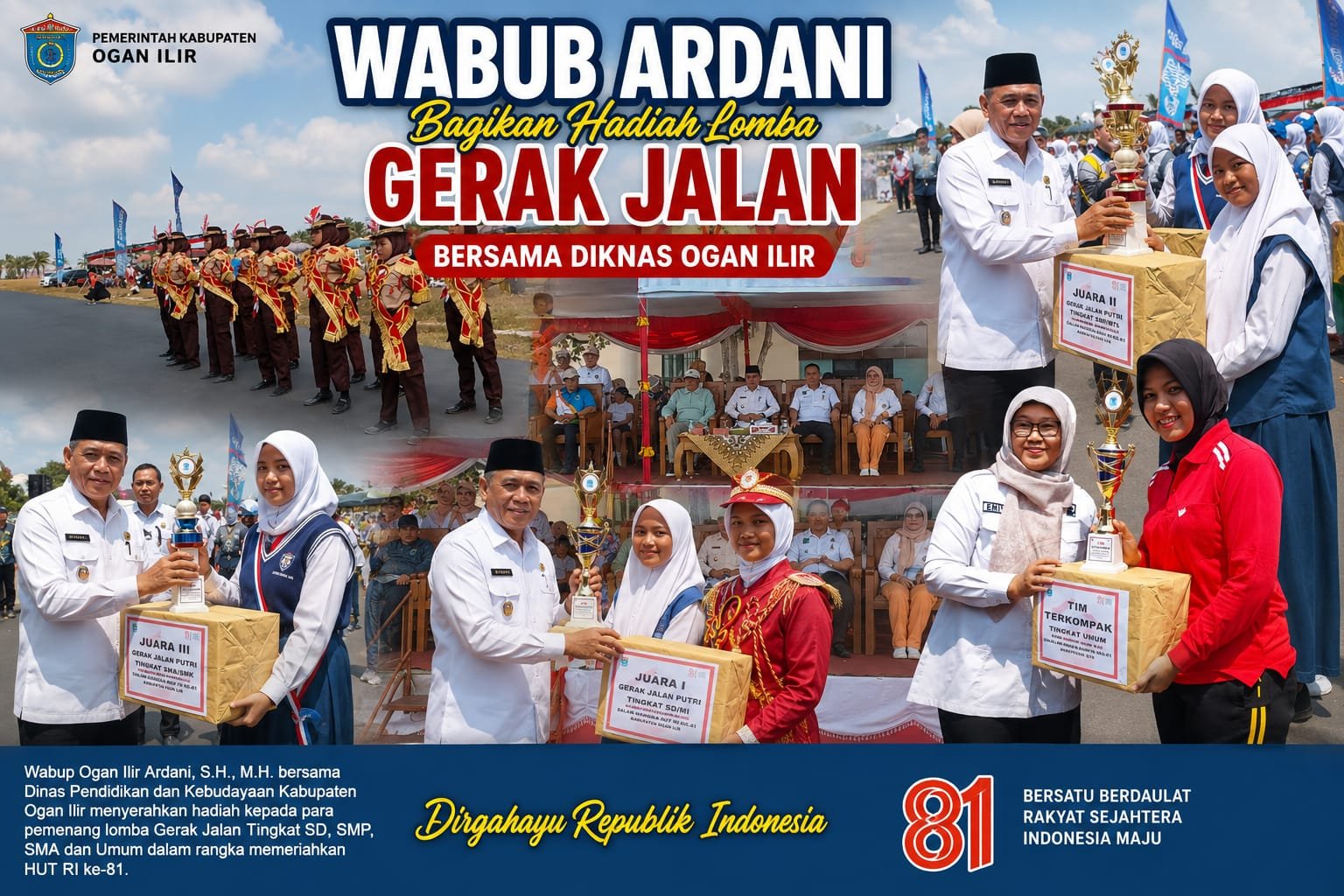 WABUB ARDANI HADIRI GERAK JALAN MERIAHKAN HUT KEMERDEKAAN RI KE-81 WABUB ARDANI HADIRI GERAK JALAN MERIAHKAN HUT KEMERDEKAAN RI KE-81